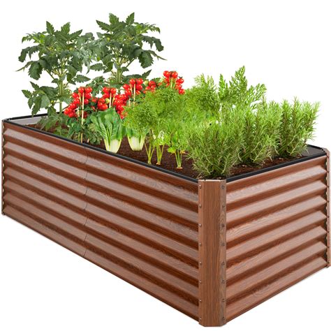 decorative metal flower box|elevated metal planter box.